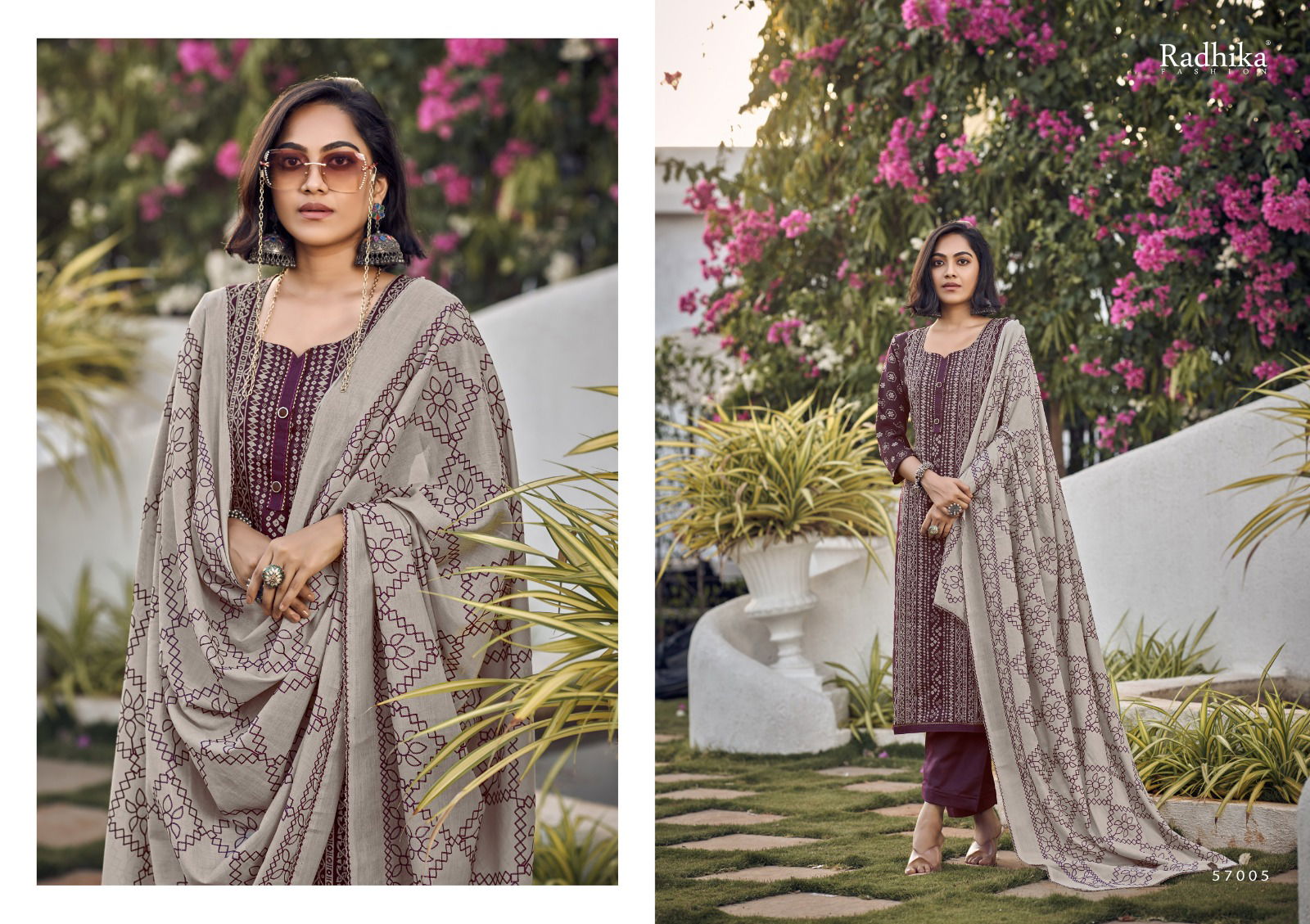 Azara Black Berry Vol 3 By Radhika Cotton Dress Material Catalog